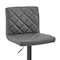 Armen Living Duval Adjustable Gray Faux Leather Swivel Bar Stool LCDUBABLGR - alternate 3